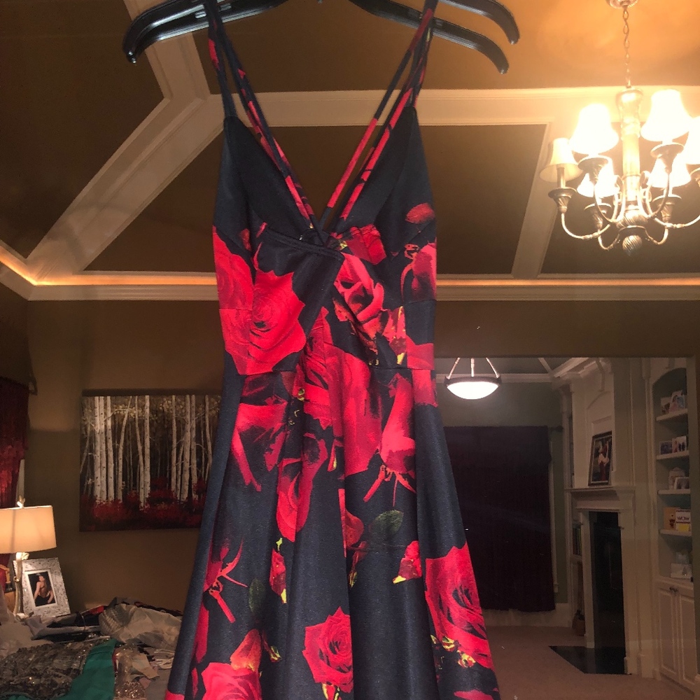 FLORAL COCKTAIL DRESS - Picture 4 of 4
